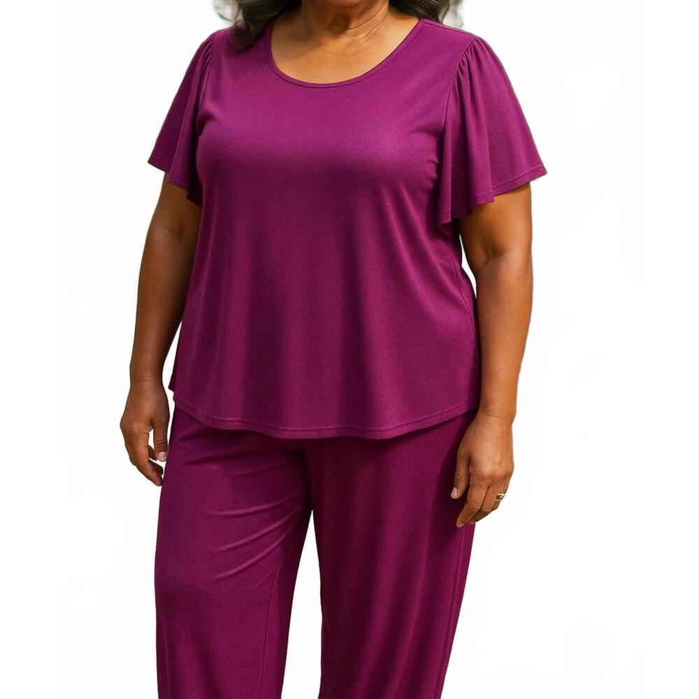 NEW ZENOBIA two piece top and bottoms coordinate set in magenta